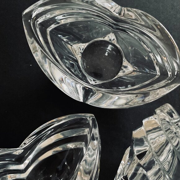 VINTAGE MIKASA Set of 3 Art Deco Votive Candleholders EUC - Picture 8 of 9